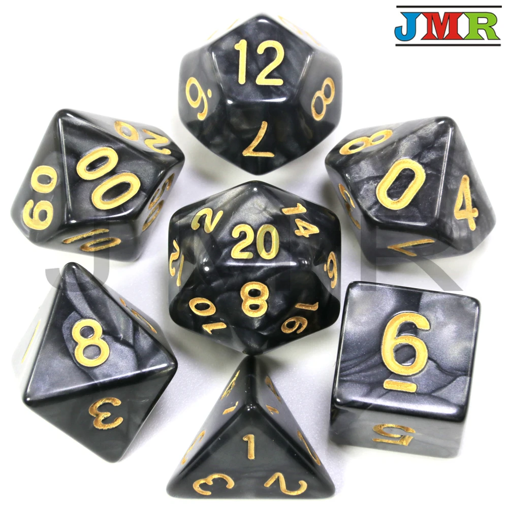 Dados De Rpg 7 шт./компл. многогранные RPG игры мраморный эффект кости D4-D20 мульти стороны кости Поп для подземелья и Драконов