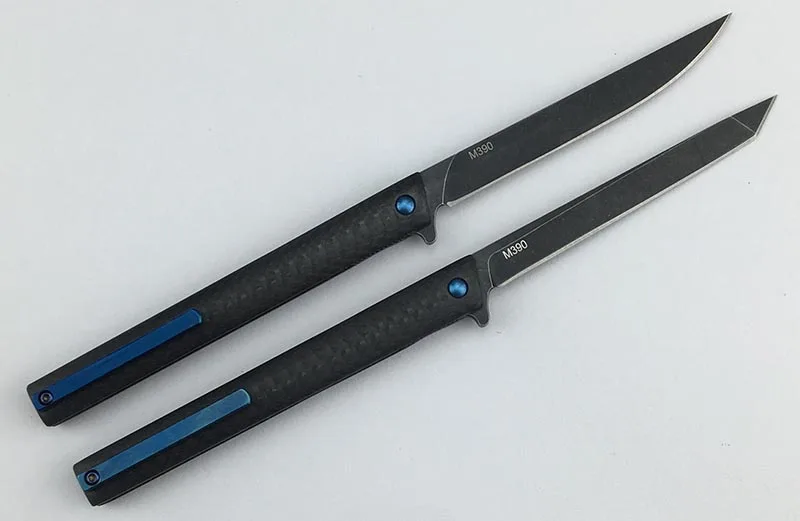 LOVOCOO маленькая ручка Флиппер складной нож M390 сталь углеродное волокно Ручка Открытый Отдых Кухня Фрукты Нож EDC инструмент