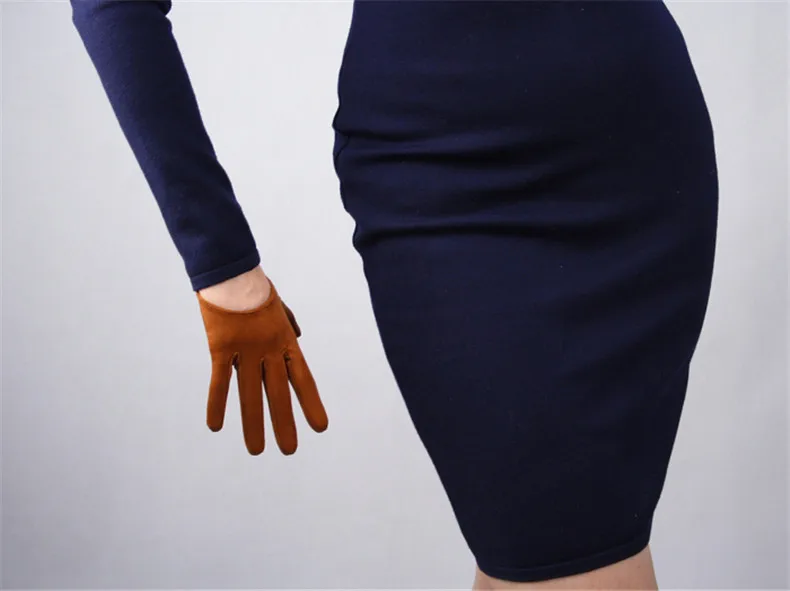 Модные Простые замшевые перчатки женские матовые щеткой замши без подкладки элегантные вечерние Vestidos новые женские варежки TB62