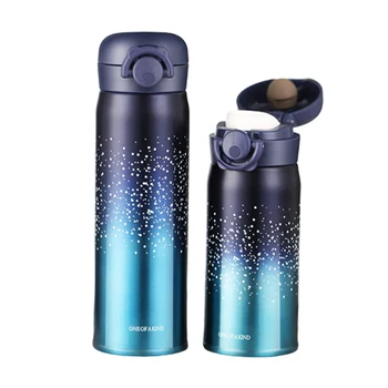 

New stainless steel double vacuum bottle 500 ml ladies portable thermos cup coffee tea for milk travel mug hot bottle gift cup