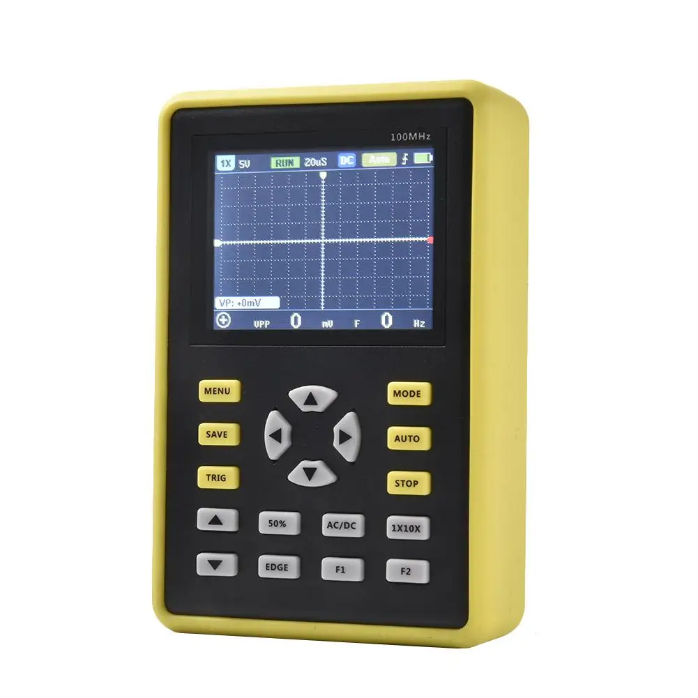 

Portable Digital Oscilloscope 2.4-inch Screen 500 MS / s Sampling Rate 100MHz Analog Bandwidth Oscilloscope
