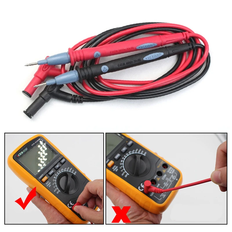Junejour Тесты зонд для цифровой мультиметр 1000V 20A
