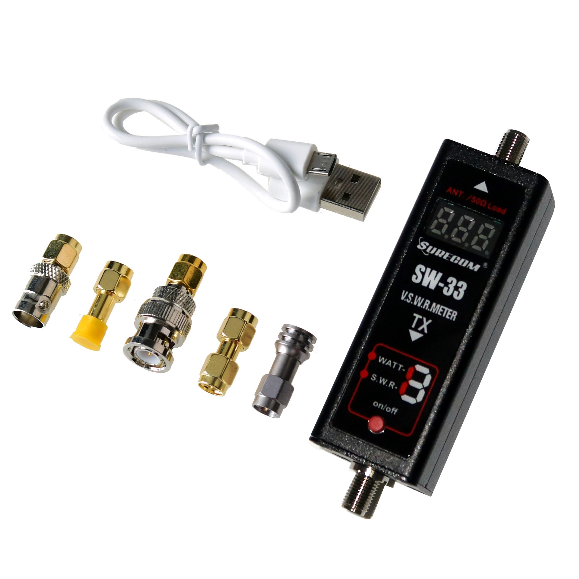 Цифровой мини счетчик SURECOM SW 33 markII 125 520 МГц VHF/UHF измеритель мощности и SWR тестер для