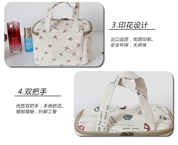 Currently Available Customizable Multi-functional Portable Business Trip Travel Cosmetic Bag Thick Female Cosmetic Bag Hand Make