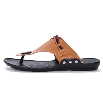 

ritable rubber da summer rasteira shoes chancla para cuir erkek Flip-flops man sandalias sandal uomo flops for transpirables v