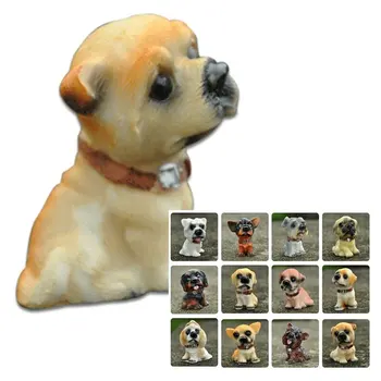 

6pcs Miniature Mini Cartoon Model Dollhouse Toy Simulation Decoration Mini Landscaping Cute Dog Doll