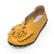 Модная повседневная обувь на плоской подошве женская кожаная прогулочная обувь большого размера Женская летняя легкая Нескользящая женская обувь