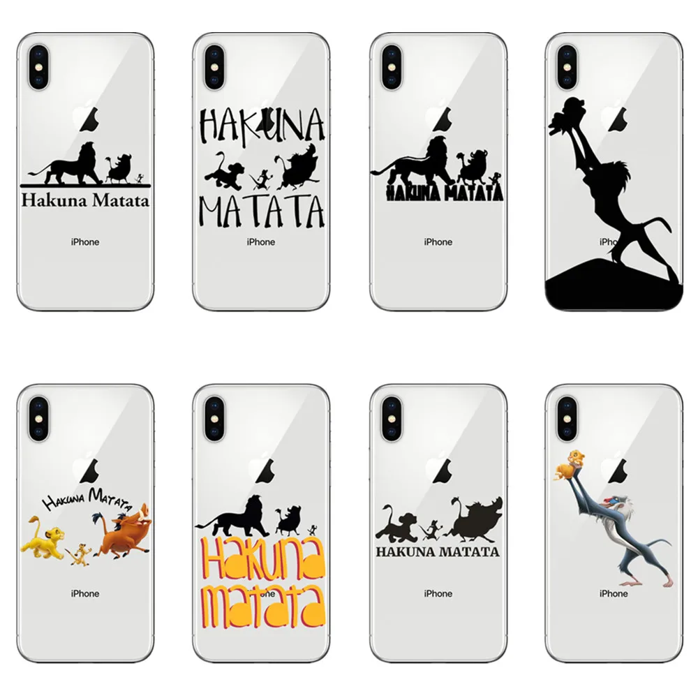 Мягкий силиконовый чехол Lion King Pumba Hakuna Matata для iPhone SE S 5 6 6S 7 8Plus Max XS XR X10 | Мобильные