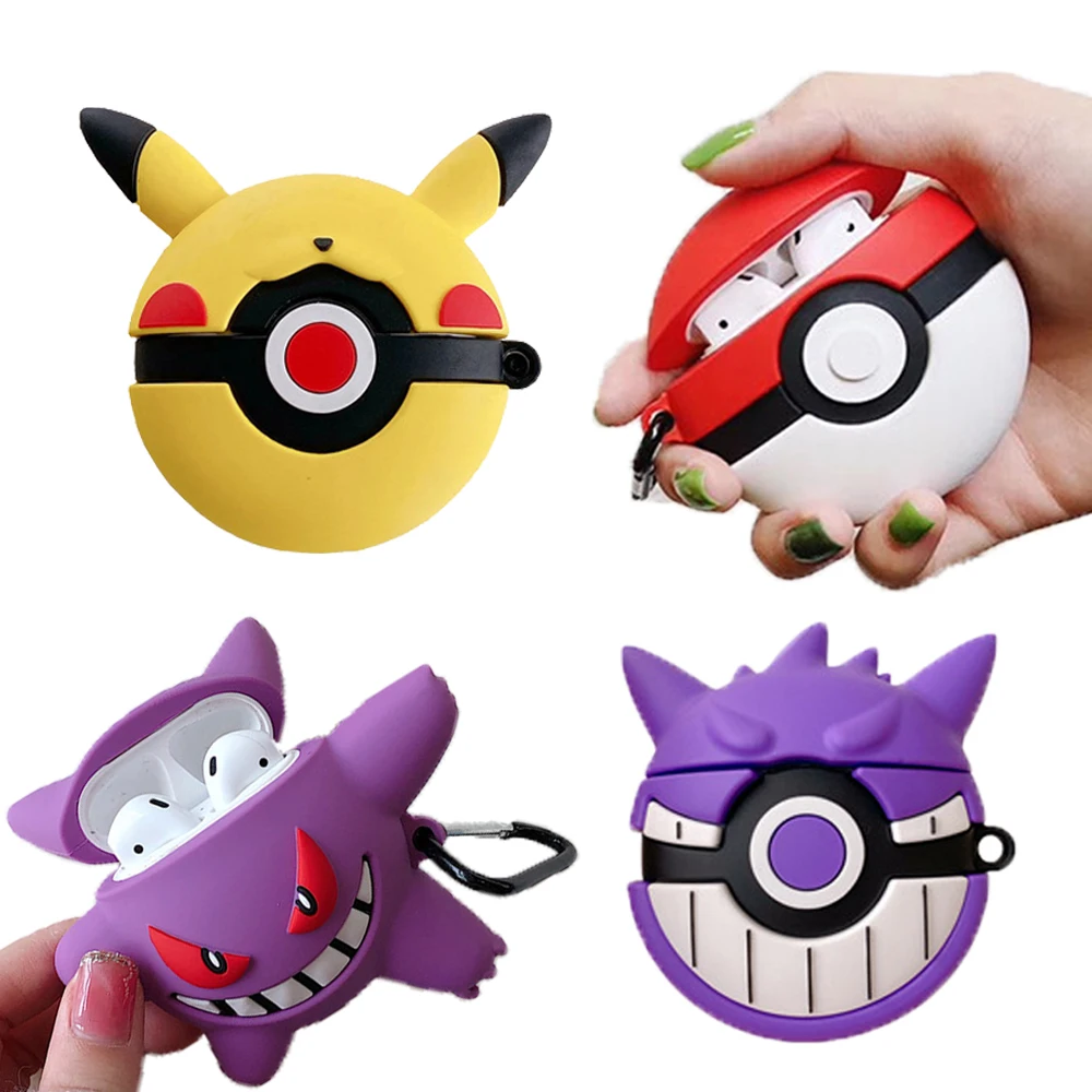 Чехол с Bluetooth-наушниками Pokemon Go Gengar Pikachu Airpods 3 2 Pro защитный чехол рисунком в виде