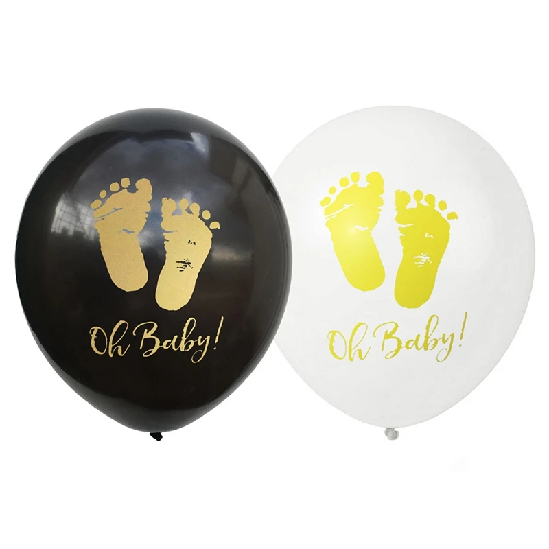 

10pcs/pack Baby Printed Latex Balloons Baby Feet Pattern For Birthday Party Decoration Kid Babyshower Boy Girl Supplies