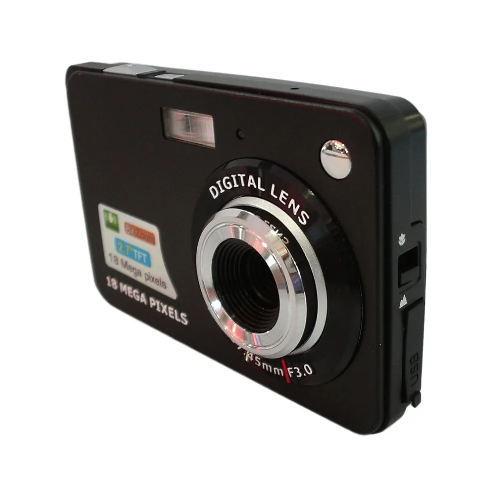DC530 2.7'' TFT LCD Digital Camera HD 720P 18MP Digital Video Camera Camcorder with 8X Digital Zoom Anti-shake 5MP CMOS Sensor