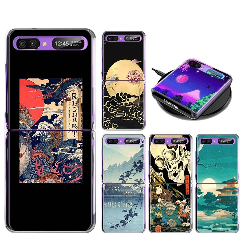 Japanese Style Art Japan Phone Case For Samsung Galaxy Z Flip S10 S Note 10 Plus Ultra A50 0 A51 1 5g Hard Cover Phone Case Covers Aliexpress