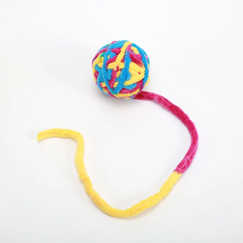 20cm Kitten Molar Chew Bite Toys Cat Plush Round Ball Toys Interactive Kitten Playing Training Funny Chewing Pet Supplies