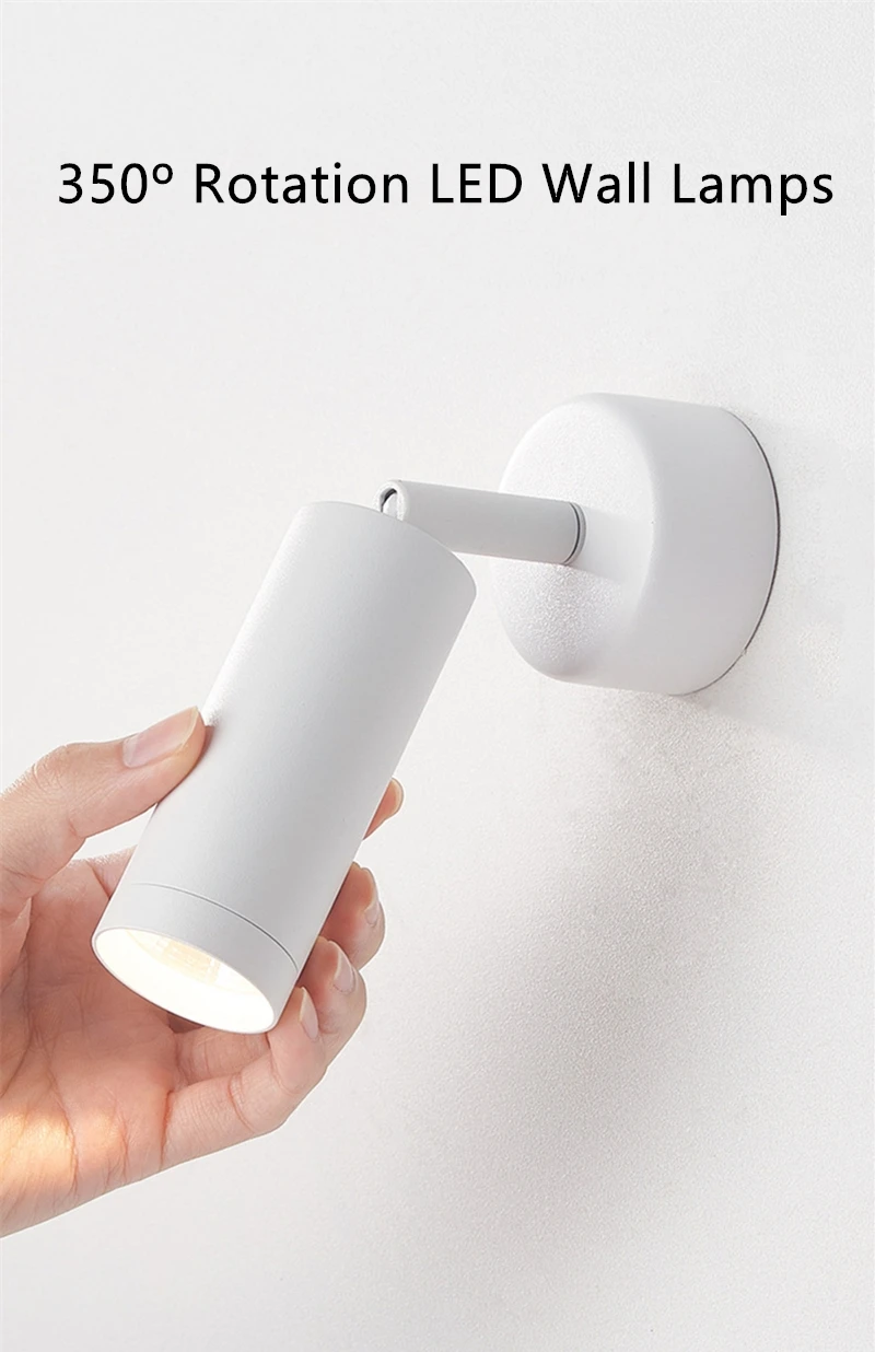 bathroom wall lights Modern Minimalist Led Wall Lamps 350º Rotation 90º Folding Bedroom Sconce Reading Bedside Living Room Wall Lights Fixture AC220V wall lights for living room