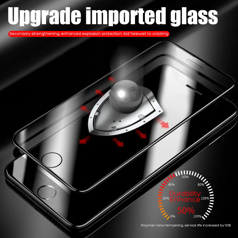 100D изогнутое полное покрытие Защитное стекло для iPhone 6 6S 7 8 Plus X XS Max XR закаленное защитное стекло для iPhone 11 Max стекло