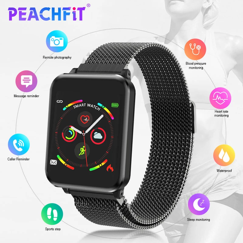 PEACHFIT AW6 Smart Watch Women Men Waterproof Fitness Tracker Heart Rate  Blood Pressure Monitor Smartwatch PK P68 P70 P80 B57 - AliExpress Consumer  Electronics