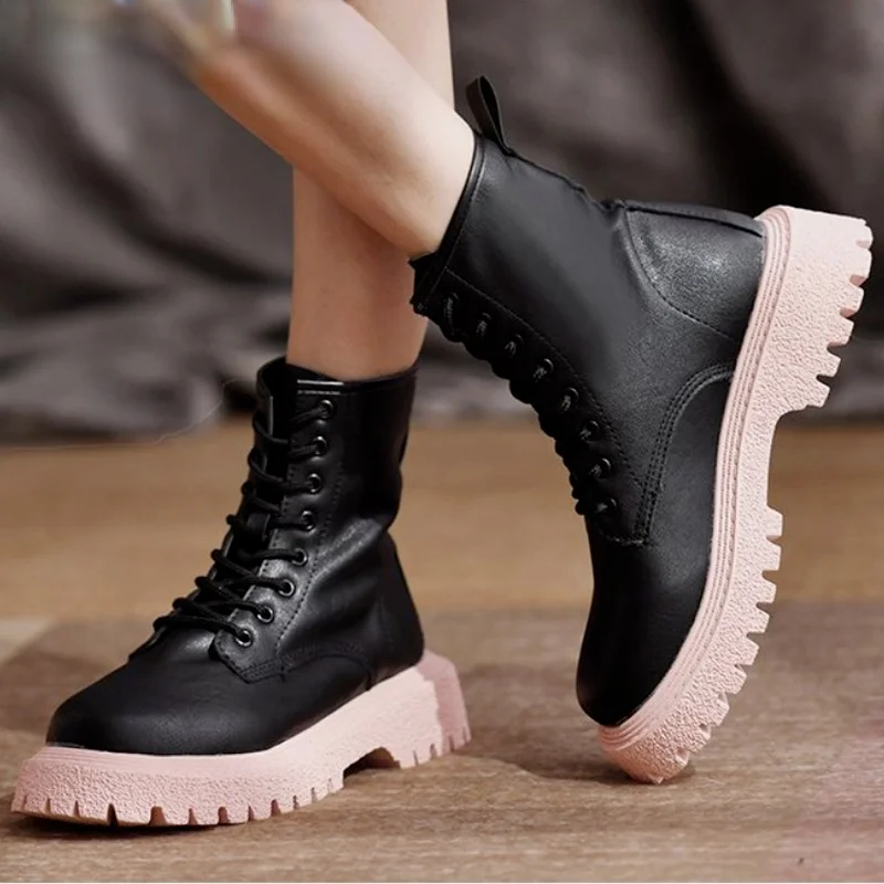 PU Leather Women's Ankle Boots 2022 