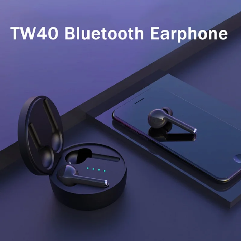 

TWS Bluetooth Earphone Wireless Headphones Sweatproof Noise Reduction Binaural Calls V5.0 Touch Control For Android iphone
