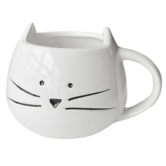 Кофейная чашка Черный кот животное молоко чашка керамическая кружка для влюбленных милый подарок на день рождения, Рождественский подарок(белый