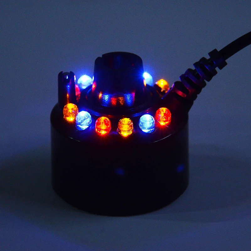 12 LED Ultrasonic Mist Maker Water Aquarium Fogger Sprayers Garden Fish Tank Fountain Atomizer Humidifier Mist Tools UK Plug-1
