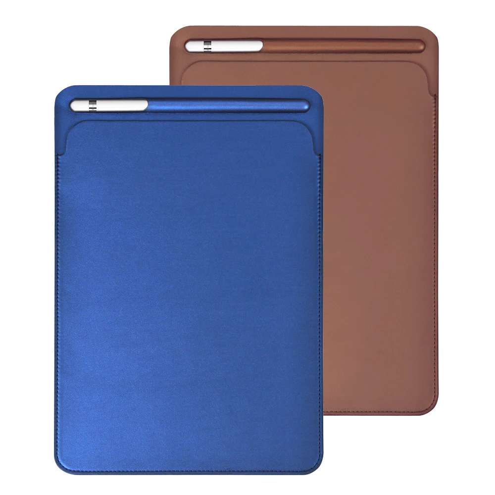 New sleeve leather case with a pencil slot design,  for Apple  iPad Pro 9.7 , 10.2 ,10.5 , 11 inch, Cover for iPad Air 3