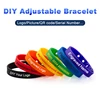 Adjustable DIY Silicone Bracelet Personalized Kids Wristbands Silicone Bracelet Custom for Man Activity Promotion Band ► Photo 1/6