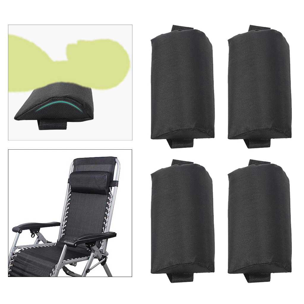 4xHeadrest Head Cushion Pillow for Folding Beach Sling/Lounge Chairs for Backyard, Picnics, Beach