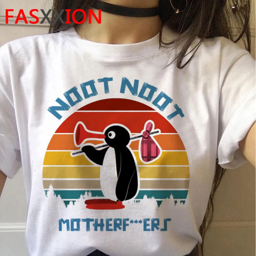Футболка Noot Pingu для мужчин и женщин смешная мультяшная аниме ТВ футболка Nootnoot