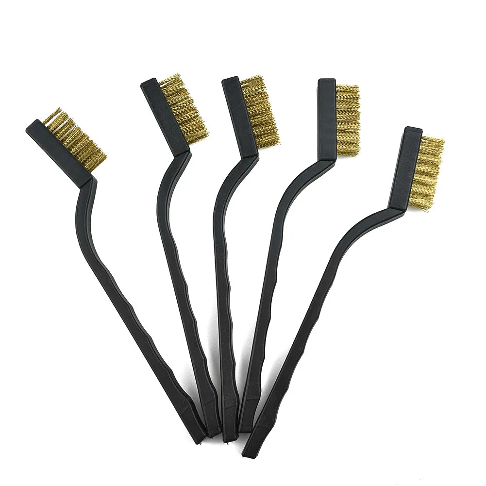 Wire Brush Mini Micro Small Steel Brass DIY Paint Rust Remover Removal Metal Clean Derusting Industrial Copper Wire Toothbrush