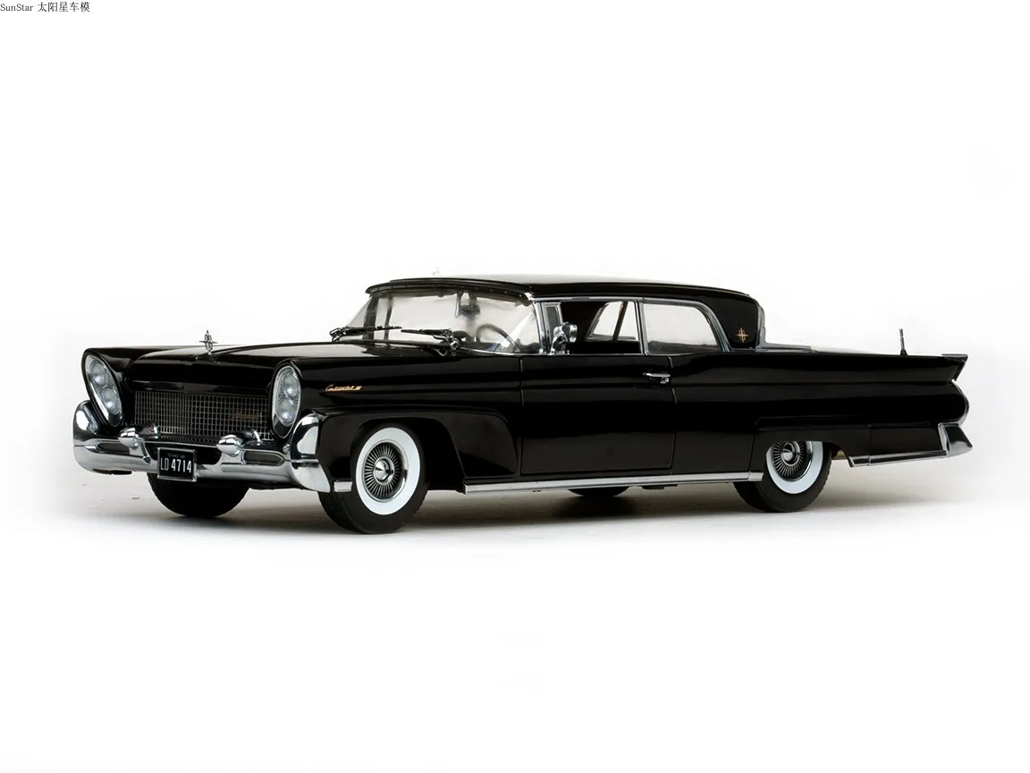 SunStar 1:18 1958 Lincoln Continental MKIII жесткий Топ черный коллекционный выпуск металлическая