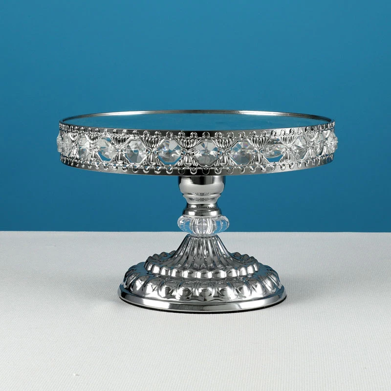 Silver cake stand Wedding Dessert Tray Cake Stand Cupcake Pan cake display table decoration Party mirror stand 1-3pcs
