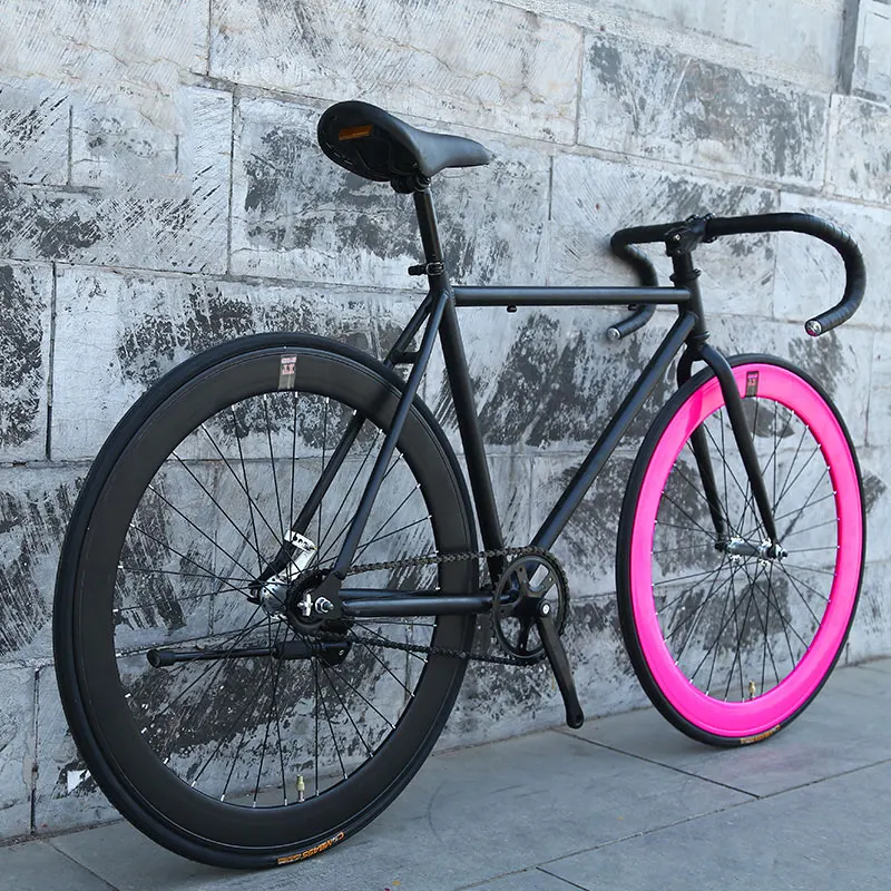 Bicycle 26 Inch Road Bike Fixed Gear Men and Women Style Adult Learning Life Fly Down Brake Bicycle Solid Tire Racing