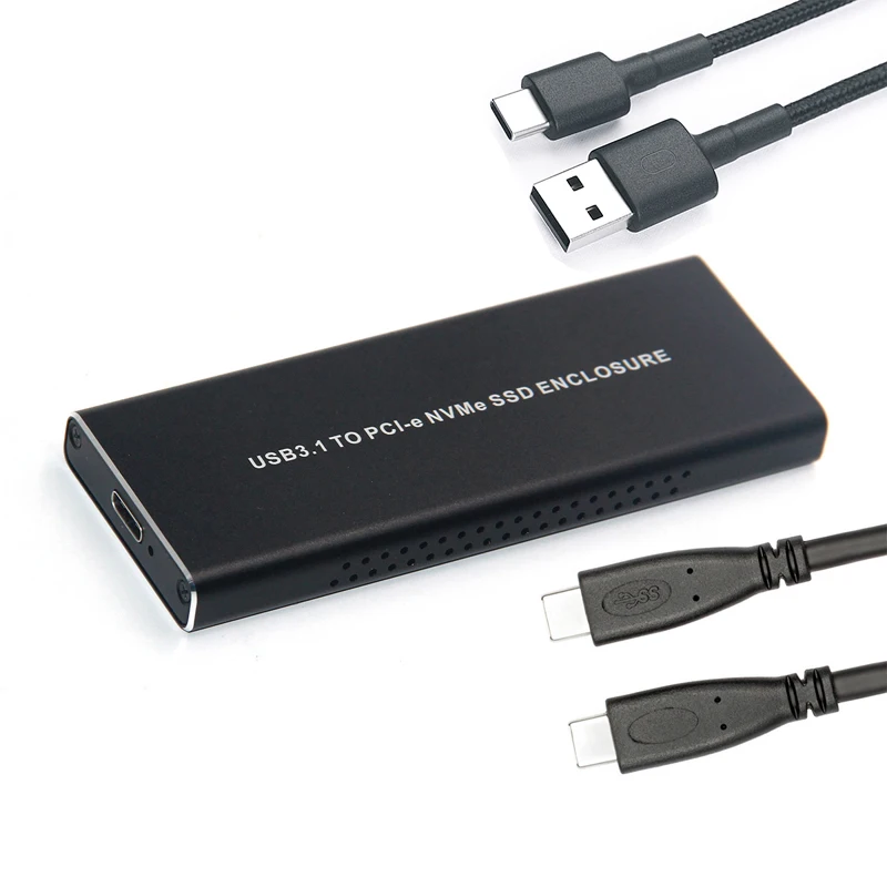 Алюминиевый корпус для жесткого диска 10 Гбит/с USB 3 1 к PCI E NVME NGFF M.2 SSD M KEY с кабелем