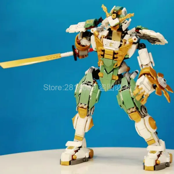 

New 11331 Ninja Movie Series Lloyd's Titan Mech Building Blocks 876PCS Bricks Toys Compatible with 70676 Children Gift