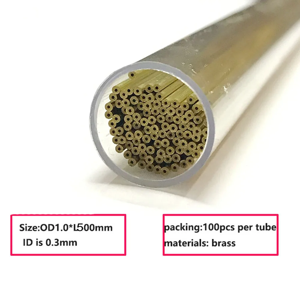 Ziyang Drill Hole Brass Electrode Tube Single Hole OD1.0*500mm ID 0.3mm for EDM Drilling Machine