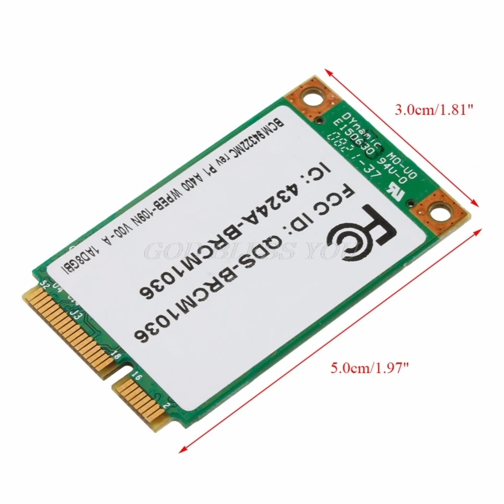 Беспроводной-N wifi BCM94322MC 300M двухчастотный, компактный карта pci-e для hp SPS: 487330-001