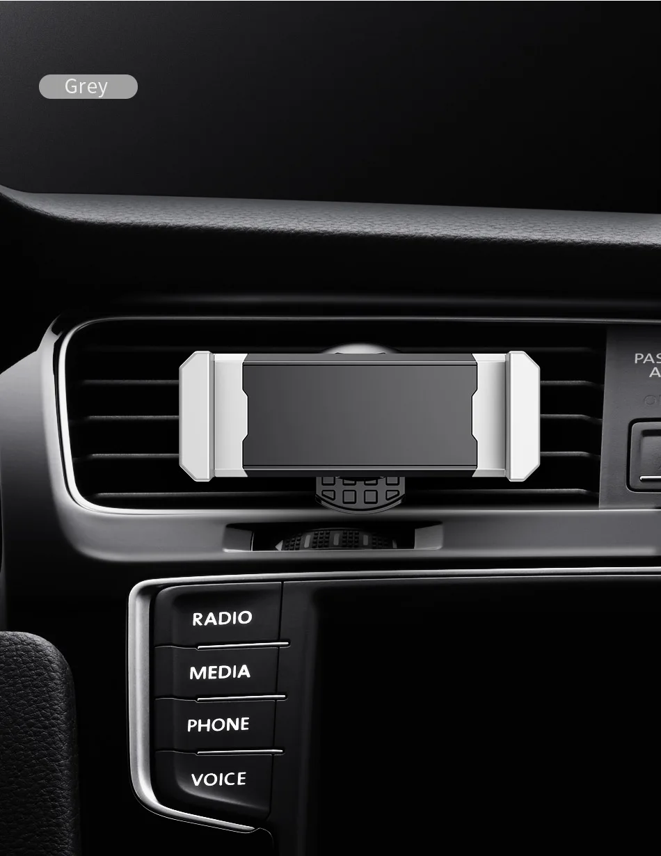 Автомобильный держатель для iPhone X XS 8 samsung YKZ Air Vent Mount Автомобильный держатель Подставка на 360 градусов поддержка телефона Подставка в автомобиль для мобильного телефона