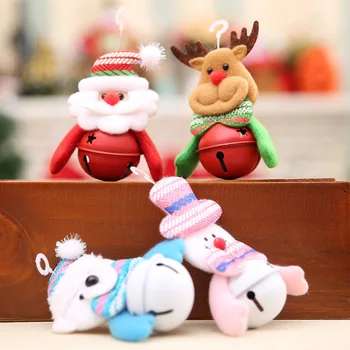 

Christmas Hang Decoration Xmas Snowman Tree Hanging Ornaments Gift Santa Claus Elk Reindeer Toy Doll With Bell Pendant