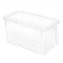 Кухня прозрачный PP ящик для хранения анти-кросс-вкус пылезащитный чехол Дизайн холодильник герметичный Органайзер с ручкой 28x15,5x13 см