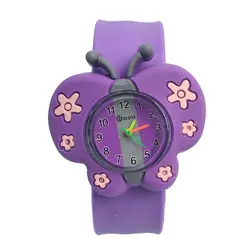 Высокое качество, хит продаж, часы-бабочка для девочек, детские часы для мальчиков, студенческие часы, силиконовые детские наручные часы