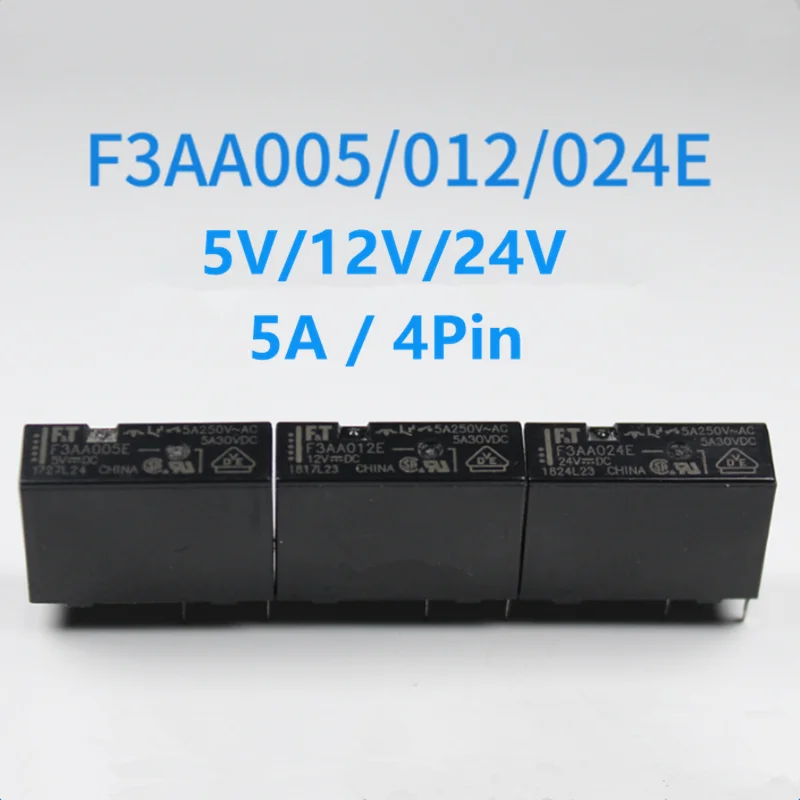 Бесплатная доставка 100% новое оригинальное реле 50 шт. F3AA005 F3AA012E F3AA012 F3AA024E F3AA024 5VDC 12VDC