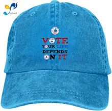 

Vote Your Life Depends On It Baseball Caps Cotton Dad Hat Adjustable Sandwich Hat,Blue