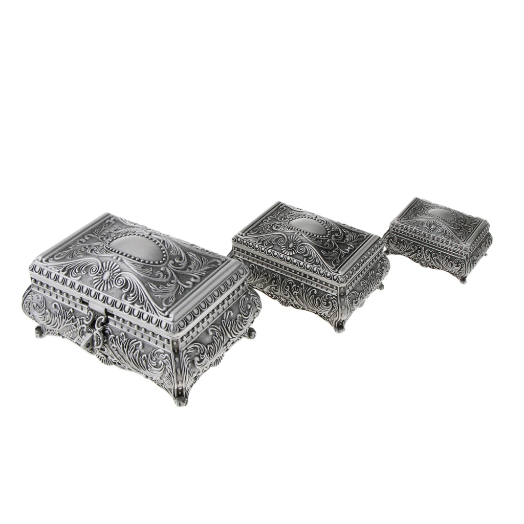 Ancient Egyptian Jewelry Box Queen Princess Vintage Box With Floral Embossed - Image 5