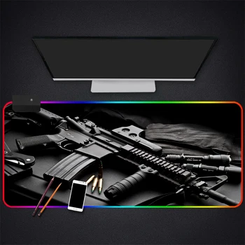 

Anime Firearms Gaming RGB Large Mouse Pad Big Mouse Mat Computer Mousepad Led Backlight Mause Pad