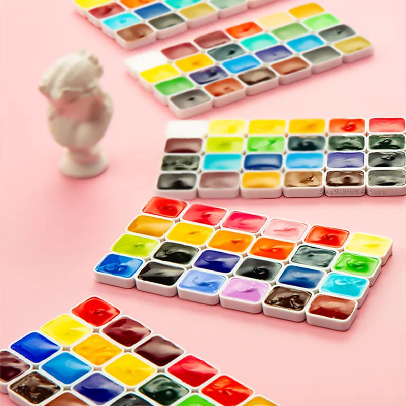 Watercolor Painting Set Holbein 24 Colors Seven Gods Nana Character Folding Travel Portable