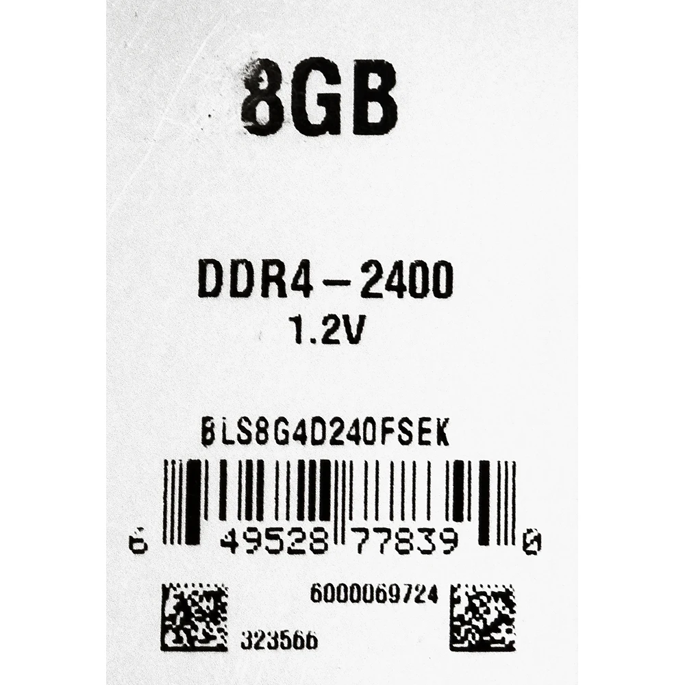 Память DDR4 8Gb 2400MHz Crucial BLS8G4D240FSEK RTL PC4-19200 CL16 DIMM 288-pin 1.2В kit