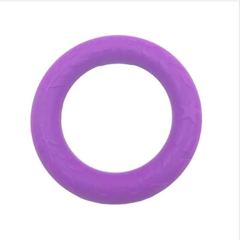 Dark Purple Детское кольцо для прорезывания зубов, пищевое Силиконовое кусачки, ожерелье, детские товары, не содержит бисфенол, детский Прорезыватель - Цвет: Dark Purple
