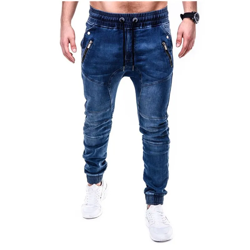 Pantalones vaqueros de chándal para hombre, Pantalón Cargo militar a la moda, holgado, con múltiples bolsillos, informal, para correr