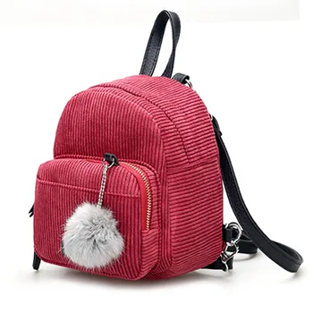 

Cute wild 2020 Anti Theft backpack women High Quality Corduroy mini Rucksack bag school backpack for teenager girl рюкзак