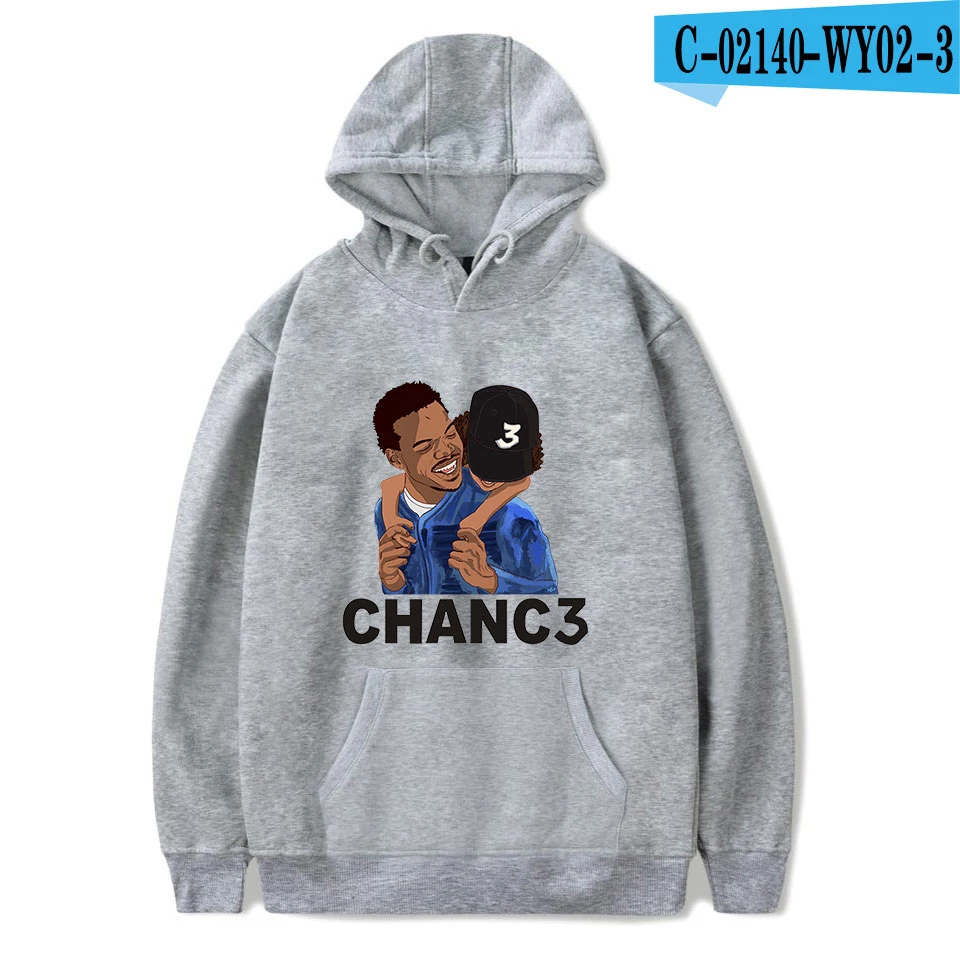 gray Повседневные модные розовые Chance The Rapper Новые популярные толстовки для мужчин и женщин пуловер толстовка с капюшоном зимняя Chance The Rapper Толстовка для мужчин - Цвет: gray